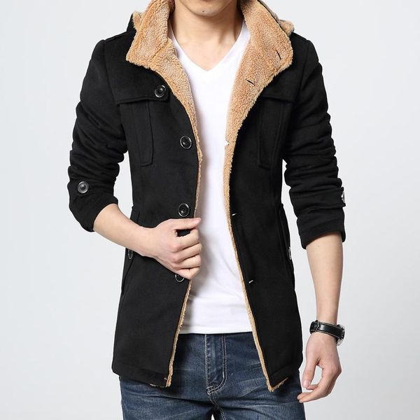 men's wool & blends coat plus size woolen man winter jacket men hooded detachable male short overcoat abrigo hombre kj244, Black
men's wool & blends coat plus size woolen man winter jacket men hooded detachable male short overcoat abrigo hombre kj244, Black