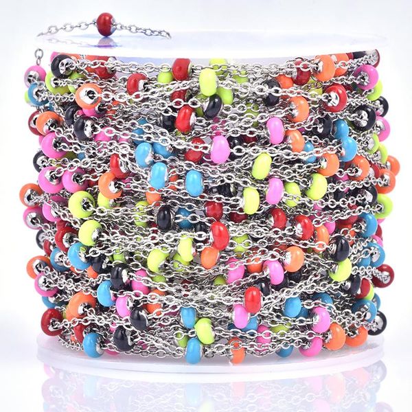 1meter/lot stainless steel imitation pearl beads ball link chain for women wedding gift eyeglass handbag strap necklace chains, Silver
1meter/lot stainless steel imitation pearl beads ball link chain for women wedding gift eyeglass handbag strap necklace chains, Silver