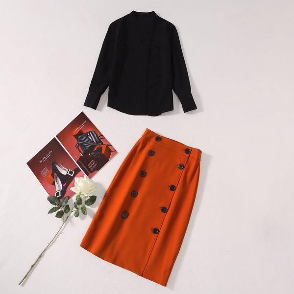 skirt suits business set woman v-neck long sleeve black shirts+buttons up midi skirt sets ladies work suit, White
skirt suits business set woman v-neck long sleeve black shirts+buttons up midi skirt sets ladies work suit, White