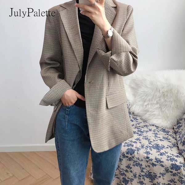 julypalette autumn vintage plaid women blazer coats casual single buttons female blazers 2021 winter long sleeve ladies women's suits &, White;black
julypalette autumn vintage plaid women blazer coats casual single buttons female blazers 2021 winter long sleeve ladies women's suits &, White;black