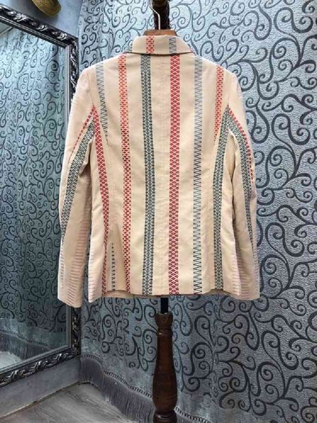 skirt fashion jackets autumn winter women turn-down collar striped patterns pocket deco casual coat outwears, White
skirt fashion jackets autumn winter women turn-down collar striped patterns pocket deco casual coat outwears, White