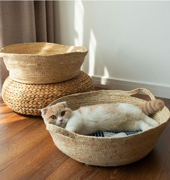 cat bed rattan four-season universal summer cool nest pet supplies cattail woven house beds & furniture
cat bed rattan four-season universal summer cool nest pet supplies cattail woven house beds & furniture