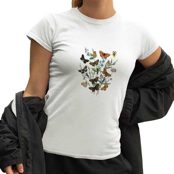 creative 90s tshirt woman watercolor butterfly clothing soft girl shirts hipster vogue flowers oversize pops women's t-shirt, White
creative 90s tshirt woman watercolor butterfly clothing soft girl shirts hipster vogue flowers oversize pops women's t-shirt, White