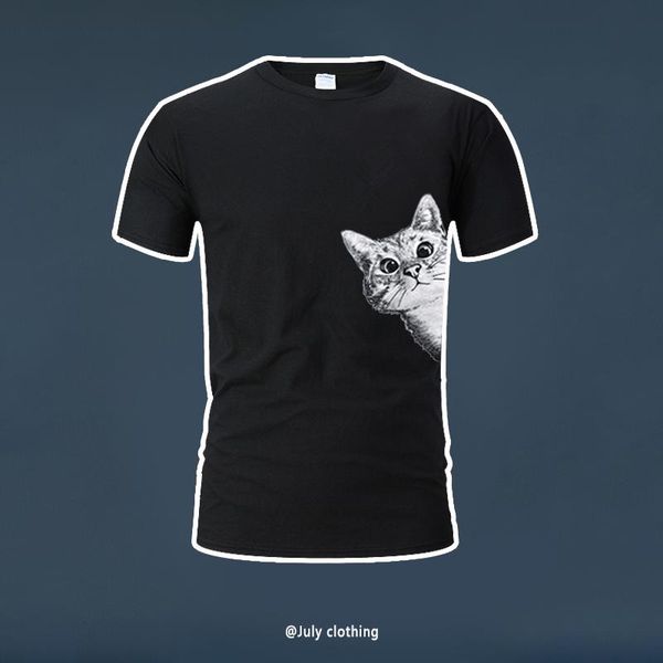 men's and women's same style casual cotton short-sleeved summer printed round neck t-shirt slim t-shirts, White;black
men's and women's same style casual cotton short-sleeved summer printed round neck t-shirt slim t-shirts, White;black