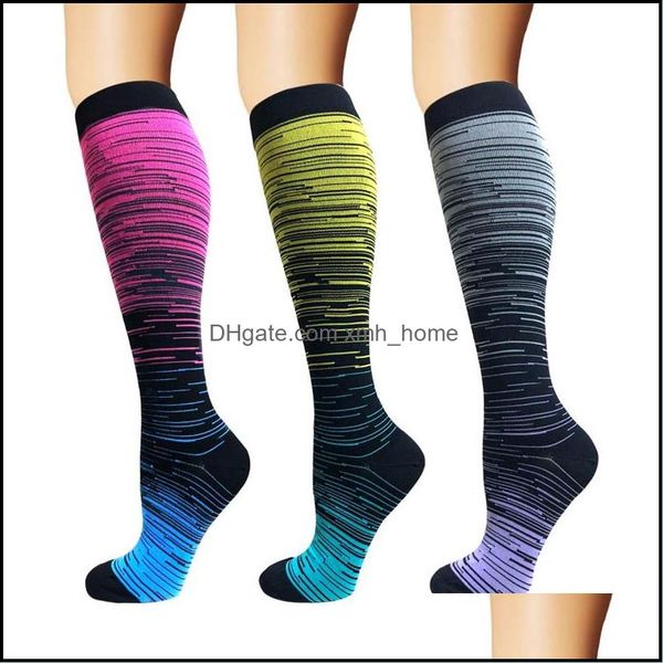 athletic outdoor as & outdoorssports knee high/long gradient color polyester nylon sweat absorbing sports running cycling compression socks, Black
athletic outdoor as & outdoorssports knee high/long gradient color polyester nylon sweat absorbing sports running cycling compression socks, Black
