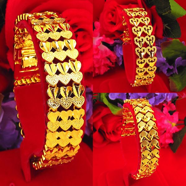 heart link chain bracelet women men 18k yellow gold filled fashion jewelry gift, Black
heart link chain bracelet women men 18k yellow gold filled fashion jewelry gift, Black