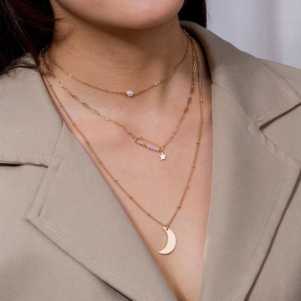pendant necklaces allme personality gold color paperclip necklace for women simulated pearls moon linked chain chokers gift, Silver
pendant necklaces allme personality gold color paperclip necklace for women simulated pearls moon linked chain chokers gift, Silver