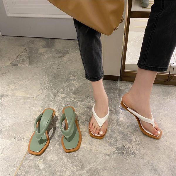 summer square head flip flop transparent crystal heel middle round sandal slingback sandals, Black
summer square head flip flop transparent crystal heel middle round sandal slingback sandals, Black