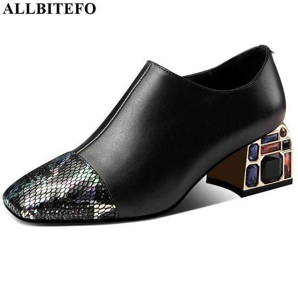 allbitefo fashion decoration high heel shoes nature genuine leather high heels elegant girl party women heels 210611, Black
allbitefo fashion decoration high heel shoes nature genuine leather high heels elegant girl party women heels 210611, Black