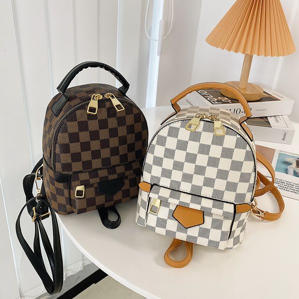 bag backpack women's mini classic checkerboard advanced sense small fashion, Black;red
bag backpack women's mini classic checkerboard advanced sense small fashion, Black;red