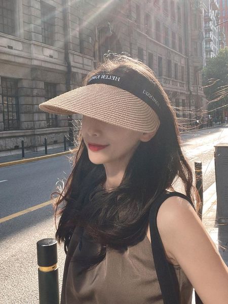wide brim hats main push designer model raffia ess hat uv protection sun female summer outing straw women, Blue;gray
wide brim hats main push designer model raffia ess hat uv protection sun female summer outing straw women, Blue;gray