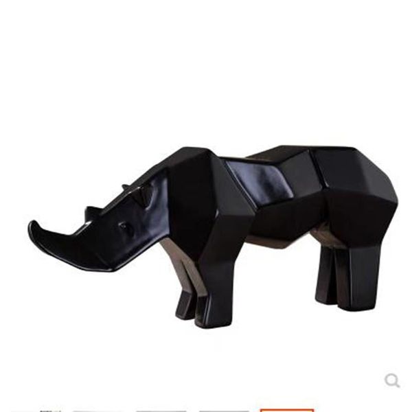 decorative objects & figurines american style black geometric rhino, creative animal artwork, home office deskdecoration craft
decorative objects & figurines american style black geometric rhino, creative animal artwork, home office deskdecoration craft