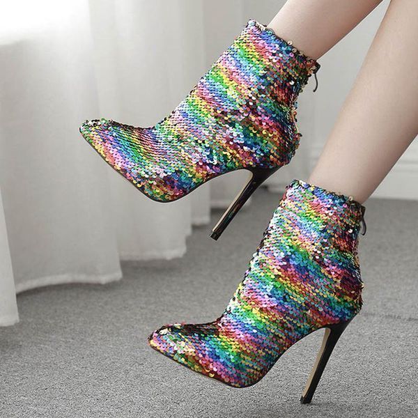 dress shoes 2021 women ankle boots plus size 35-42 rhinestones high heels woman zip pointed toe motorcycle for females, Black
dress shoes 2021 women ankle boots plus size 35-42 rhinestones high heels woman zip pointed toe motorcycle for females, Black