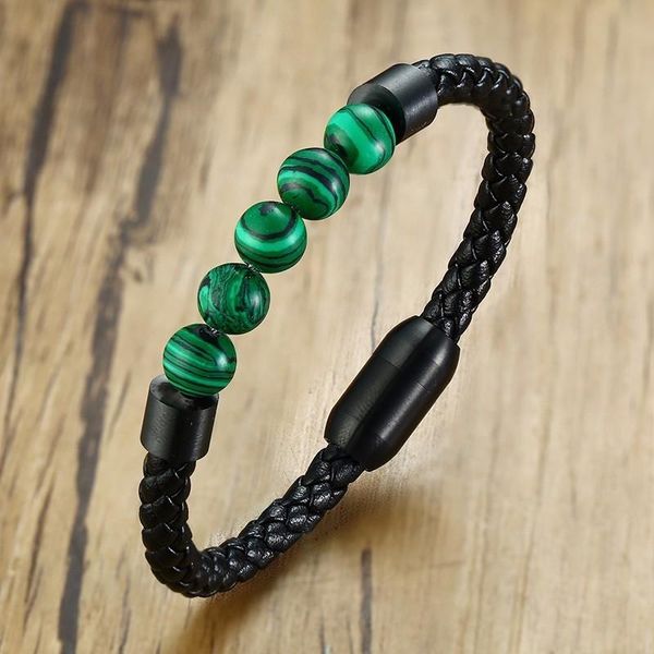 cuff men stainless steel braided leather bracelet with malachite bangle brackelts brazalet brazalete mesmerizing male jewelry 8.26 in, White
cuff men stainless steel braided leather bracelet with malachite bangle brackelts brazalet brazalete mesmerizing male jewelry 8.26 in, White