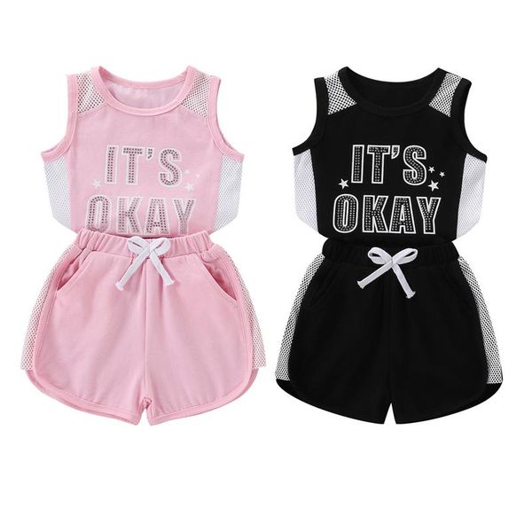 clothing sets 2pcs baby girl sporty 1-6 years kids letter pattern vest + elastic waist shorts mesh casual active summer outfits, White
clothing sets 2pcs baby girl sporty 1-6 years kids letter pattern vest + elastic waist shorts mesh casual active summer outfits, White