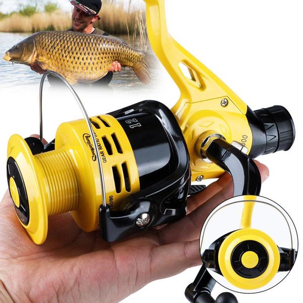 sougayilang 2000-7000 series 11+1bb 5.5:1 spinning fishing reel feeder carp wheel tackle pesca baitcasting reels
sougayilang 2000-7000 series 11+1bb 5.5:1 spinning fishing reel feeder carp wheel tackle pesca baitcasting reels