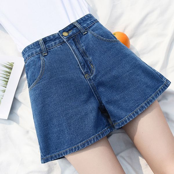 women's shorts denim trendy high waist summer 2020 new look thin and versatile a-line wide leg pants, White;black
women's shorts denim trendy high waist summer 2020 new look thin and versatile a-line wide leg pants, White;black