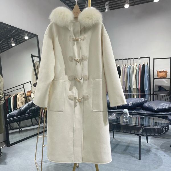 women's wool & blends london style ladies beige black christmas gift horn button double-sided fur coat d042
women's wool & blends london style ladies beige black christmas gift horn button double-sided fur coat d042