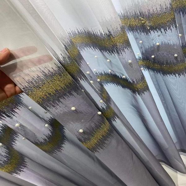 high-end luxury pearls embroidered tulle curtain for living room nordic grey sheer voile window screen luxurious european & drapes
high-end luxury pearls embroidered tulle curtain for living room nordic grey sheer voile window screen luxurious european & drapes