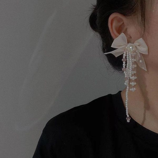 dangle & chandelier temperament yarn bowknot tassel earrings korean long pearl chain statement earring women wedding, Silver
dangle & chandelier temperament yarn bowknot tassel earrings korean long pearl chain statement earring women wedding, Silver