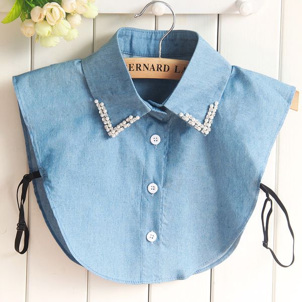 woman fake collars falsos de mujer korean beaded diamonds light blue denim jeans dickey faux cols peto removable collar, Blue;purple
woman fake collars falsos de mujer korean beaded diamonds light blue denim jeans dickey faux cols peto removable collar, Blue;purple