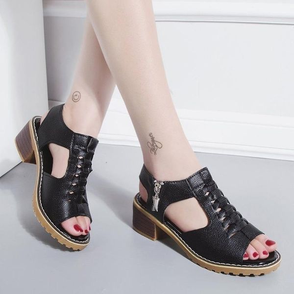 sandals flat platform beef tendon bottom women fish mouth side zipper retro women's shoes fashion trend korean version, Black
sandals flat platform beef tendon bottom women fish mouth side zipper retro women's shoes fashion trend korean version, Black