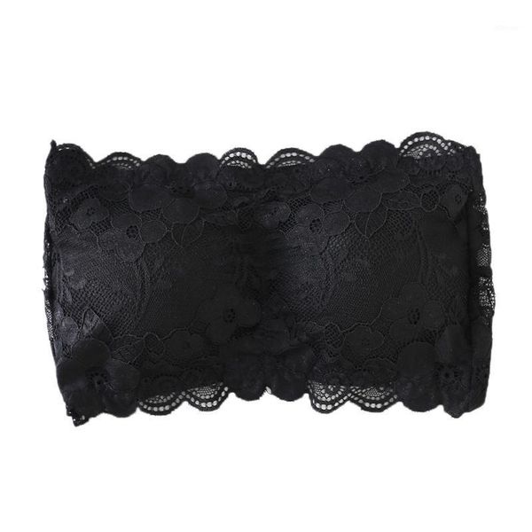 women strapless lace push up padded seamless bandeau tube bra hook closure bustiers & corsets, Black;white 
women strapless lace push up padded seamless bandeau tube bra hook closure bustiers & corsets, Black;white