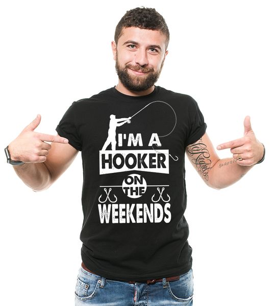 funny fishing tee shirt hooker on weekends mens funny shirt fishing uniform tee, White;black
funny fishing tee shirt hooker on weekends mens funny shirt fishing uniform tee, White;black