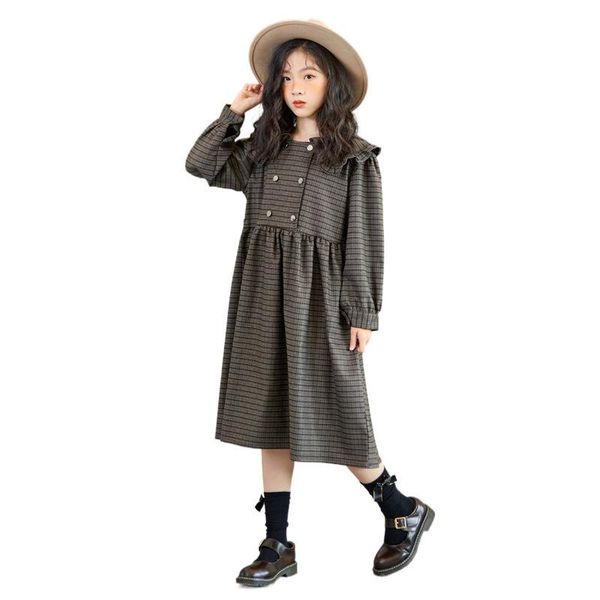 girl's dresses yourseason 6 to 16 years girl autumn spring elegant retro teen girls dress plaid kids button ruched casual clothes, Red;yellow
girl's dresses yourseason 6 to 16 years girl autumn spring elegant retro teen girls dress plaid kids button ruched casual clothes, Red;yellow