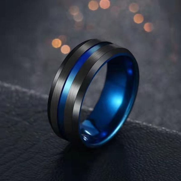 wedding rings ywshk men's fashion 8mm black brushed ladder edge stainless steel ring blue groove men gifts for drop, Slivery;golden
wedding rings ywshk men's fashion 8mm black brushed ladder edge stainless steel ring blue groove men gifts for drop, Slivery;golden