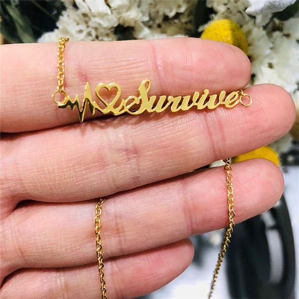 pendant necklaces vintage hollow heart with survive for women men line chart ecg choker chain stainless steel jewelry gifts bff, Silver
pendant necklaces vintage hollow heart with survive for women men line chart ecg choker chain stainless steel jewelry gifts bff, Silver