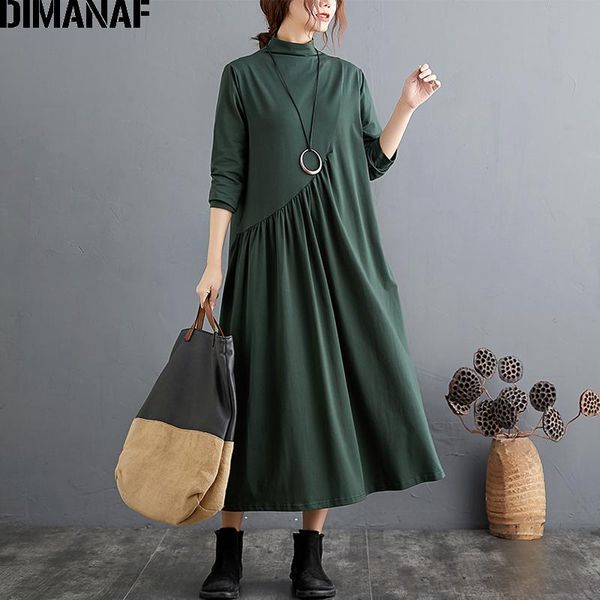 plus size women dress long sleeve turtleneck pleated elegant lady vestidos autumn winter cotton loose female clothing casual dresses, Black;gray
plus size women dress long sleeve turtleneck pleated elegant lady vestidos autumn winter cotton loose female clothing casual dresses, Black;gray