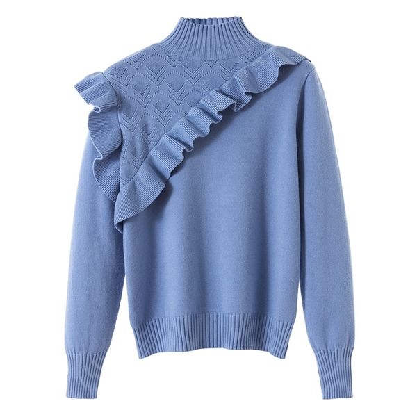women's knit sweaters winter autumn ruffles turleneck long sleeve hollow pullovers woman sweater female pl064 210506, White;black
women's knit sweaters winter autumn ruffles turleneck long sleeve hollow pullovers woman sweater female pl064 210506, White;black