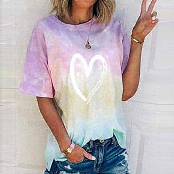 women's blouses & shirts tie-dye print t shirt women casual loose o neck short sleeve heart tee tshirt summer female t-shirt 2021, White
women's blouses & shirts tie-dye print t shirt women casual loose o neck short sleeve heart tee tshirt summer female t-shirt 2021, White