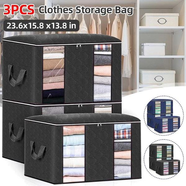 storage bags 3pcs non-woven fabric closet organizer foldable clothes bag portable bedroom quilt blanket dustproof boxes
storage bags 3pcs non-woven fabric closet organizer foldable clothes bag portable bedroom quilt blanket dustproof boxes