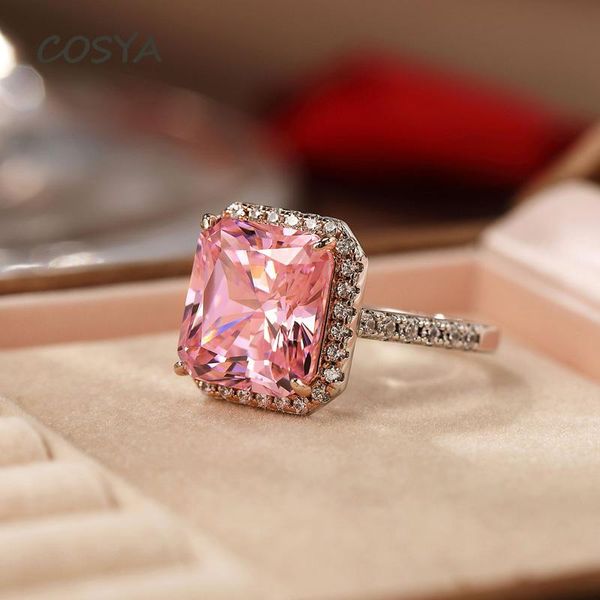 cluster rings cosya 100% 925 sterling silver 10*11mm pink high carbon diamond wedding sweet temperament square fine jewelry wholesale, Golden;silver
cluster rings cosya 100% 925 sterling silver 10*11mm pink high carbon diamond wedding sweet temperament square fine jewelry wholesale, Golden;silver