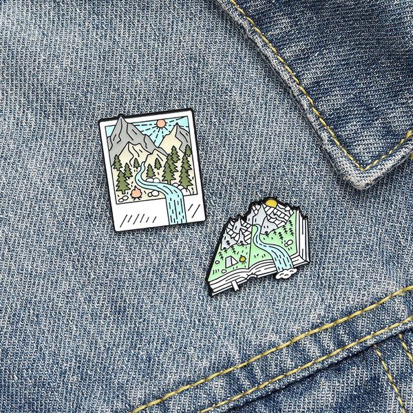 outdoor square landscape p book shape travel brooches women men geometric alloy enamel pins bags sweater clothes hats camping mountain pin b, Gray
outdoor square landscape p book shape travel brooches women men geometric alloy enamel pins bags sweater clothes hats camping mountain pin b, Gray