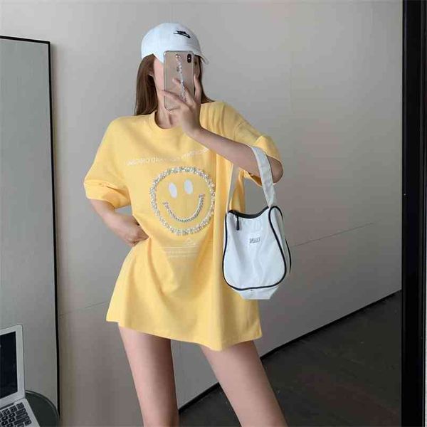 arrival summer women loose casual short sleeve o-neck t shirt cartoon print diamonds design cotton long t-shirt w267 210512, White
arrival summer women loose casual short sleeve o-neck t shirt cartoon print diamonds design cotton long t-shirt w267 210512, White