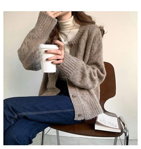 women's knits & tees cmaz knitted cardigan sweater short coat women idle style loose or03, White
women's knits & tees cmaz knitted cardigan sweater short coat women idle style loose or03, White