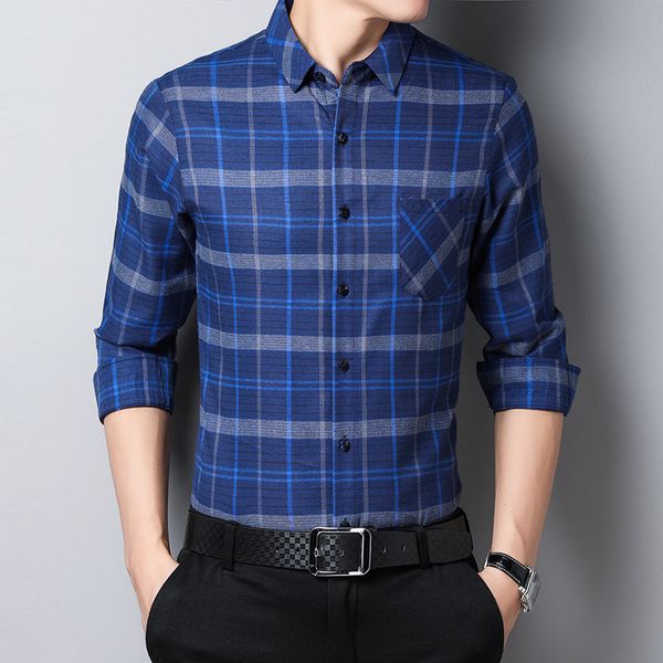spring and autumn long sleeve youth casual men's lapel thin plaid shirt men's top, Black
spring and autumn long sleeve youth casual men's lapel thin plaid shirt men's top, Black
