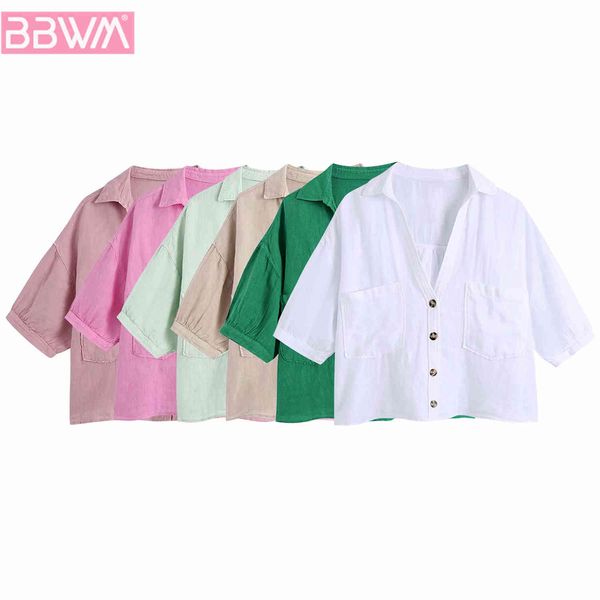 harajuku candy color pocket linen women's shirt lapel single breasted all-match sweet white chic female 210507
harajuku candy color pocket linen women's shirt lapel single breasted all-match sweet white chic female 210507