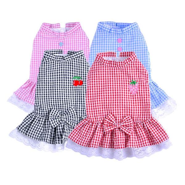 pet dog dress plaid lovely cat skirts clothing spring and summer clothes for small medium large dogs products costumes
pet dog dress plaid lovely cat skirts clothing spring and summer clothes for small medium large dogs products costumes