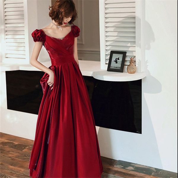ethnic clothing burgundy satin backless lacing up formal party dress lady short sleeve a-line evening bride toast plus size, Red
ethnic clothing burgundy satin backless lacing up formal party dress lady short sleeve a-line evening bride toast plus size, Red