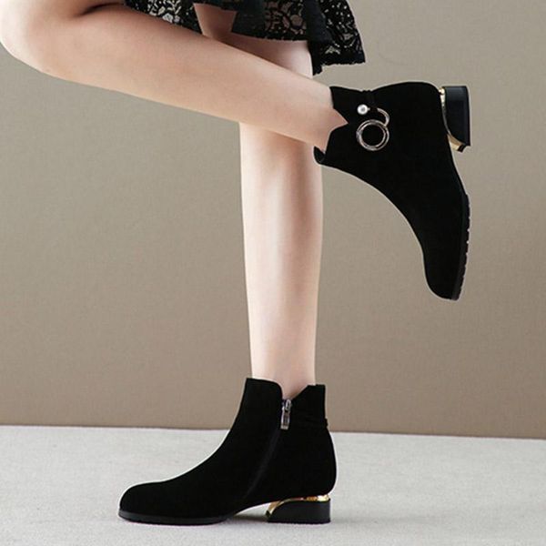 boots 2021 winter shoes women ankle faux black low heels suede booties pearl dress square heel botas mujer big size 8507g
boots 2021 winter shoes women ankle faux black low heels suede booties pearl dress square heel botas mujer big size 8507g