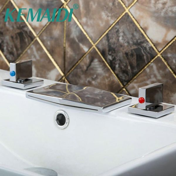bathtub chrome finished waterfall spout+double handles deck mounted shower bathroom basin sink brass tap mixer faucet sets
bathtub chrome finished waterfall spout+double handles deck mounted shower bathroom basin sink brass tap mixer faucet sets