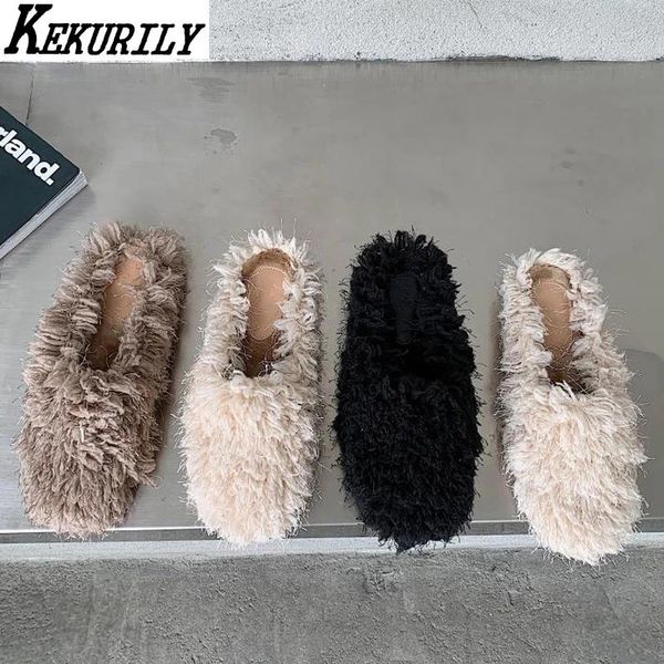 fur slippers women furry slides shallow flats mules vintage round toe shoes comfortable loafers casual slip on zapatos de mujer, Black
fur slippers women furry slides shallow flats mules vintage round toe shoes comfortable loafers casual slip on zapatos de mujer, Black