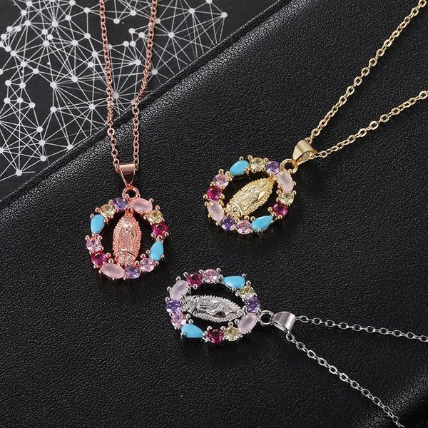 pendant necklaces trend colored crystal stainless steel oval virgin mary necklace for women initial cz religious jewelry, Silver
pendant necklaces trend colored crystal stainless steel oval virgin mary necklace for women initial cz religious jewelry, Silver