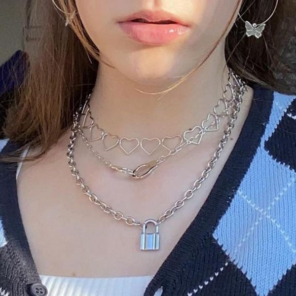 chains sanwood fashion chic retro sweet punk goth lock heart handcuffs pendant layer chain choker necklace jewelry girlfriend gift, Silver
chains sanwood fashion chic retro sweet punk goth lock heart handcuffs pendant layer chain choker necklace jewelry girlfriend gift, Silver