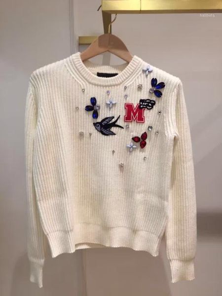 women's sweaters 16 sweet multiple su luxury nail beads knitting shirt sweater, White;black
women's sweaters 16 sweet multiple su luxury nail beads knitting shirt sweater, White;black