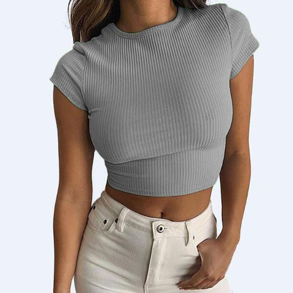 women's t-shirt street casual black crop summer women short slim knitted 2021 fashion o neck tank y2k shirts kawaii clothes gv340, White
women's t-shirt street casual black crop summer women short slim knitted 2021 fashion o neck tank y2k shirts kawaii clothes gv340, White